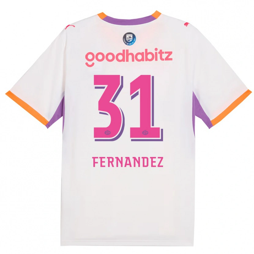 Danxen Kinder Noah Fernandez #31 Weiß Violett Orange Auswärtstrikot Trikot 2026/27 T-Shirt Schweiz