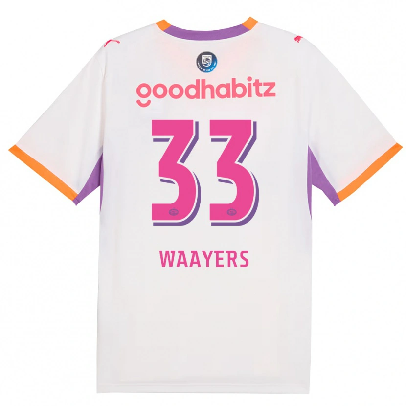 Danxen Kinder Eus Waayers #33 Weiß Violett Orange Auswärtstrikot Trikot 2026/27 T-Shirt Schweiz