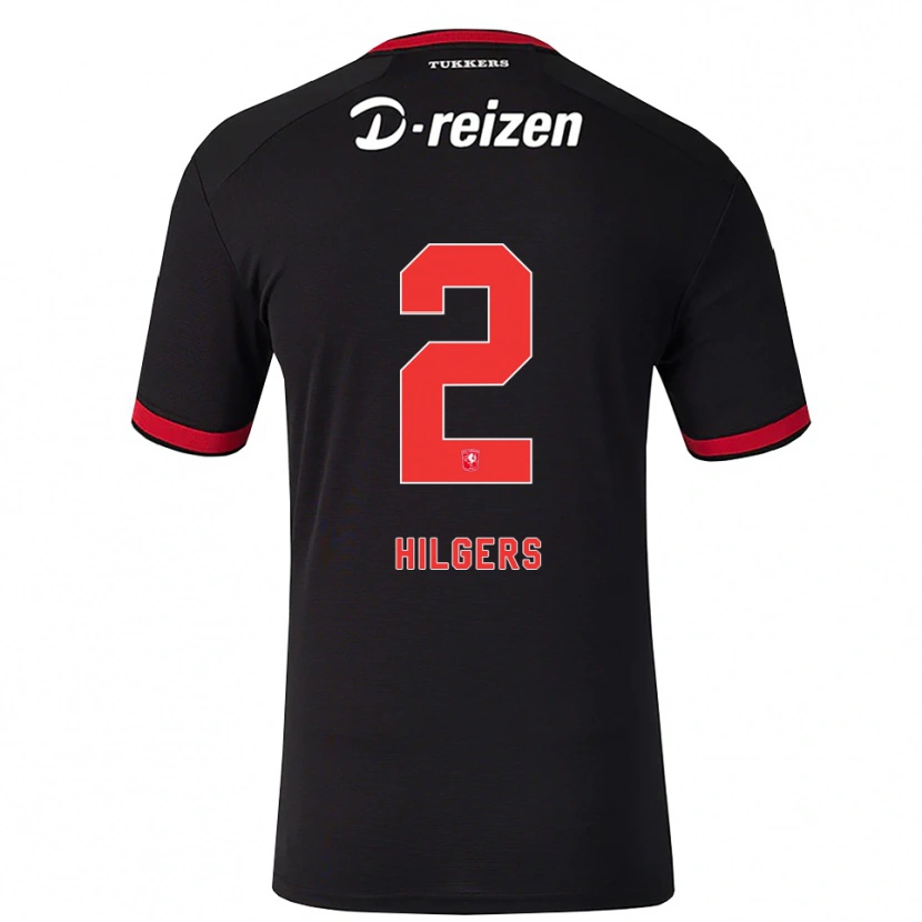 Danxen Kinder Mees Hilgers #2 Rot Weiß Schwarz Auswärtstrikot Trikot 2026/27 T-Shirt Schweiz