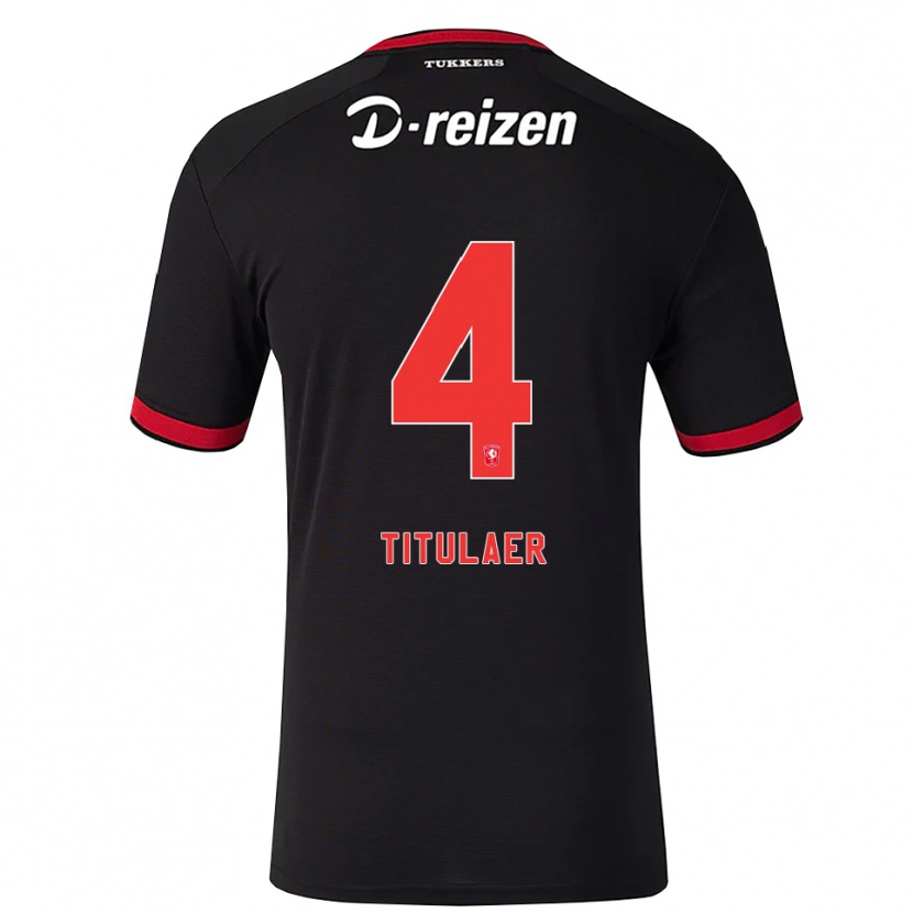 Danxen Kinder Björn Titulaer #4 Rot Weiß Schwarz Auswärtstrikot Trikot 2026/27 T-Shirt Schweiz