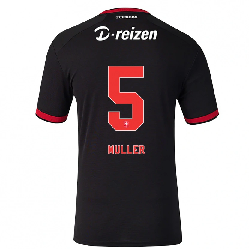 Danxen Kinder Timothy Muller #5 Rot Weiß Schwarz Auswärtstrikot Trikot 2026/27 T-Shirt Schweiz