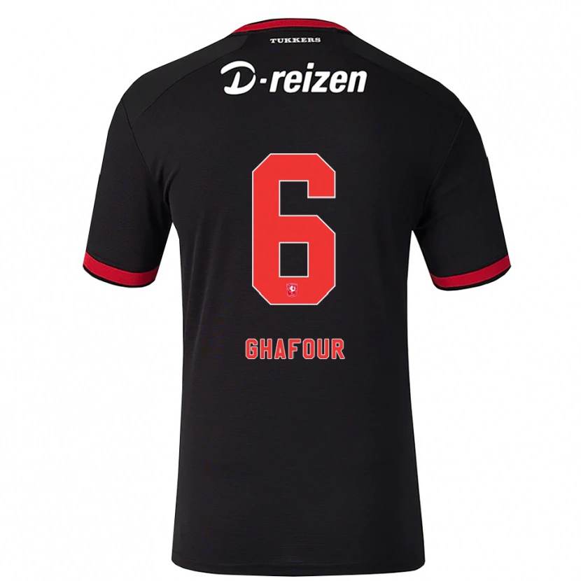 Danxen Kinder Dielan Ghafour #6 Rot Weiß Schwarz Auswärtstrikot Trikot 2026/27 T-Shirt Schweiz