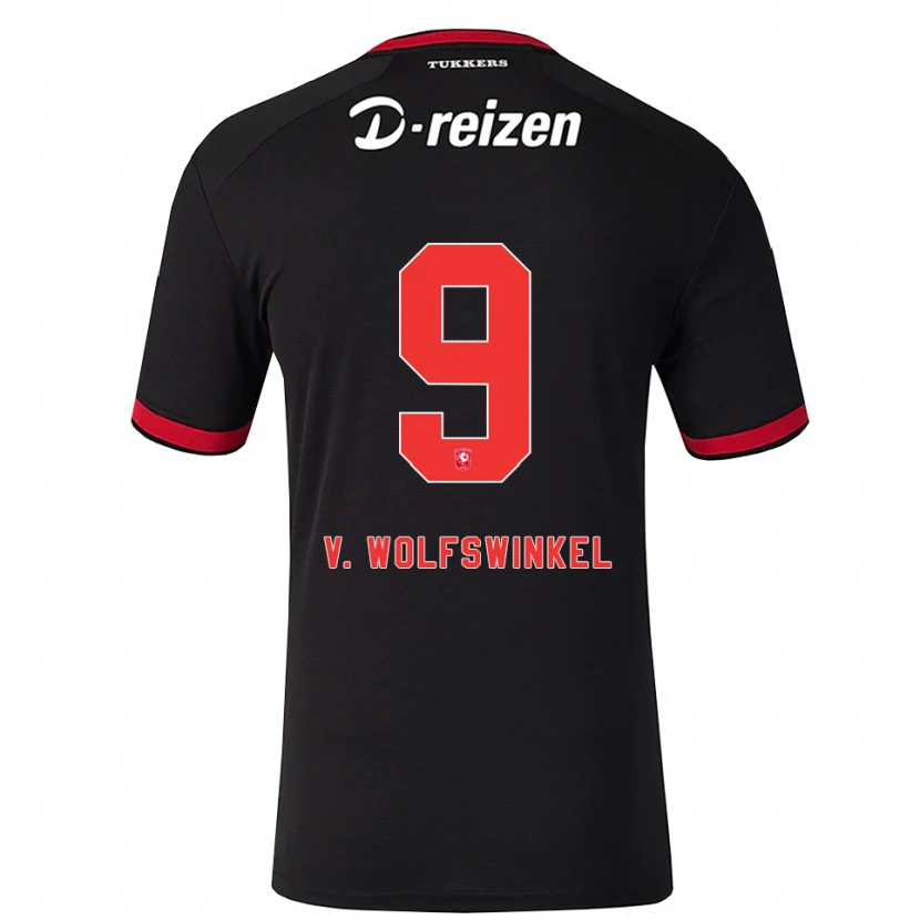 Danxen Kinder Ricky Van Wolfswinkel #9 Rot Weiß Schwarz Auswärtstrikot Trikot 2026/27 T-Shirt Schweiz