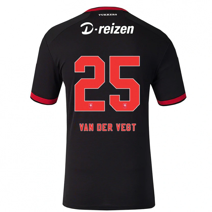 Danxen Kinder Imre Van Der Vegt #25 Rot Weiß Schwarz Auswärtstrikot Trikot 2026/27 T-Shirt Schweiz
