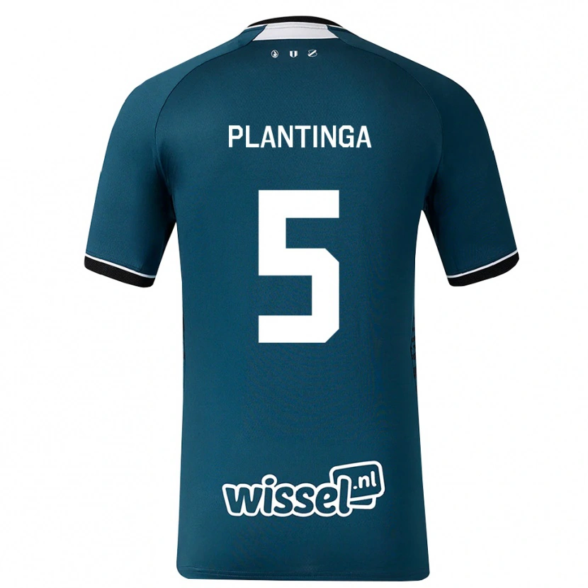 Danxen Kinder Viggo Plantinga #5 Dunkelschiefergrau Weiß Auswärtstrikot Trikot 2026/27 T-Shirt Schweiz