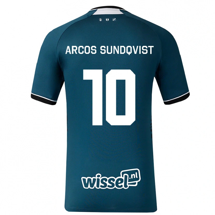 Danxen Kinder Gustav Arcos Sundqvist #10 Dunkelschiefergrau Weiß Auswärtstrikot Trikot 2026/27 T-Shirt Schweiz