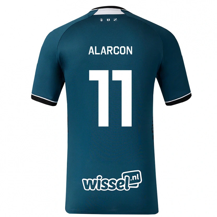 Danxen Kinder Ángel Alarcón #11 Dunkelschiefergrau Weiß Auswärtstrikot Trikot 2026/27 T-Shirt Schweiz