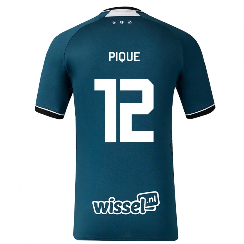 Danxen Kinder Naomi Piqué #12 Dunkelschiefergrau Weiß Auswärtstrikot Trikot 2026/27 T-Shirt Schweiz