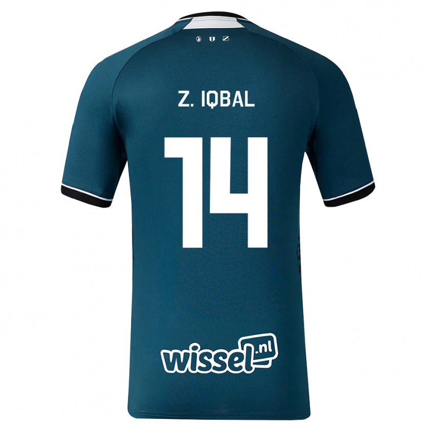 Danxen Kinder Zidane Iqbal #14 Dunkelschiefergrau Weiß Auswärtstrikot Trikot 2026/27 T-Shirt Schweiz