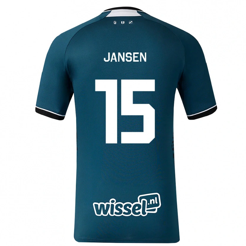 Danxen Kinder Scott Jansen #15 Dunkelschiefergrau Weiß Auswärtstrikot Trikot 2026/27 T-Shirt Schweiz
