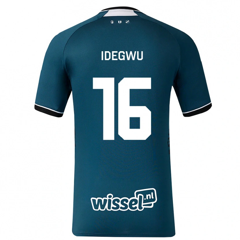 Danxen Kinder Kelechi Idegwu #16 Dunkelschiefergrau Weiß Auswärtstrikot Trikot 2026/27 T-Shirt Schweiz