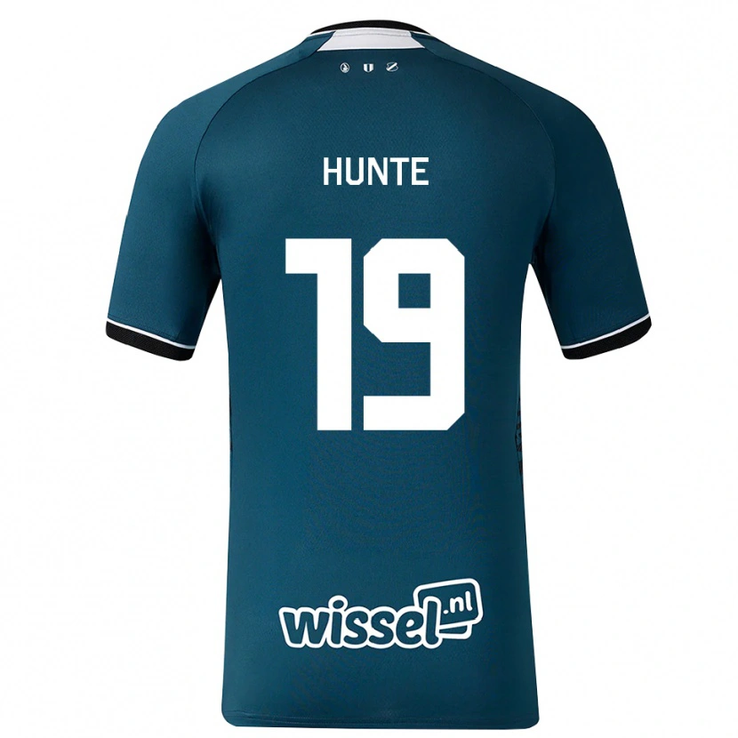 Danxen Kinder Jerayno Hunte #19 Dunkelschiefergrau Weiß Auswärtstrikot Trikot 2026/27 T-Shirt Schweiz