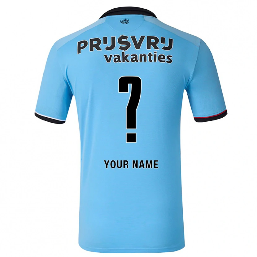 Danxen Kinder Ihren Namen #0 Tiefhimmelblau Schwarz Rot Auswärtstrikot Trikot 2026/27 T-Shirt Schweiz