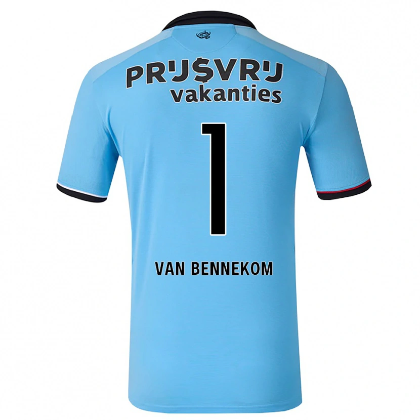 Danxen Kinder Duron Van Bennekom #1 Tiefhimmelblau Schwarz Rot Auswärtstrikot Trikot 2026/27 T-Shirt Schweiz
