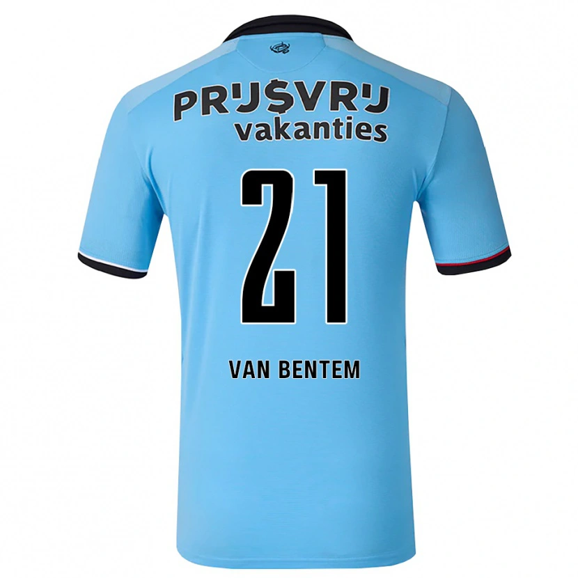 Danxen Kinder Tess Van Bentem #21 Tiefhimmelblau Schwarz Rot Auswärtstrikot Trikot 2026/27 T-Shirt Schweiz
