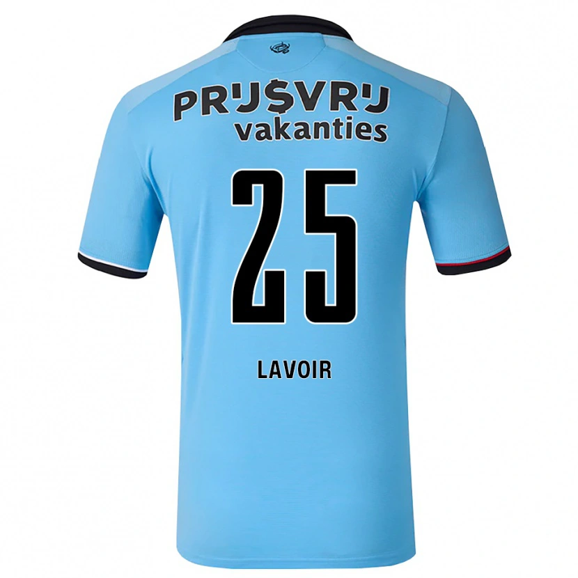 Danxen Kinder Romee Van De Lavoir #25 Tiefhimmelblau Schwarz Rot Auswärtstrikot Trikot 2026/27 T-Shirt Schweiz