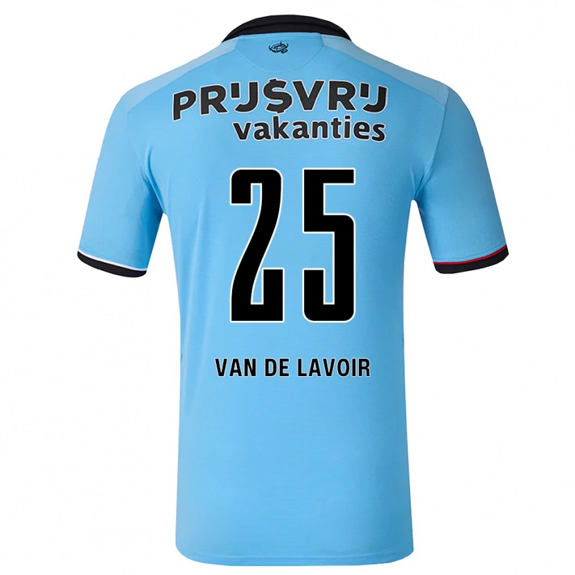 Danxen Kinder Romeé Van De Lavoir #25 Tiefhimmelblau Schwarz Rot Auswärtstrikot Trikot 2026/27 T-Shirt Schweiz