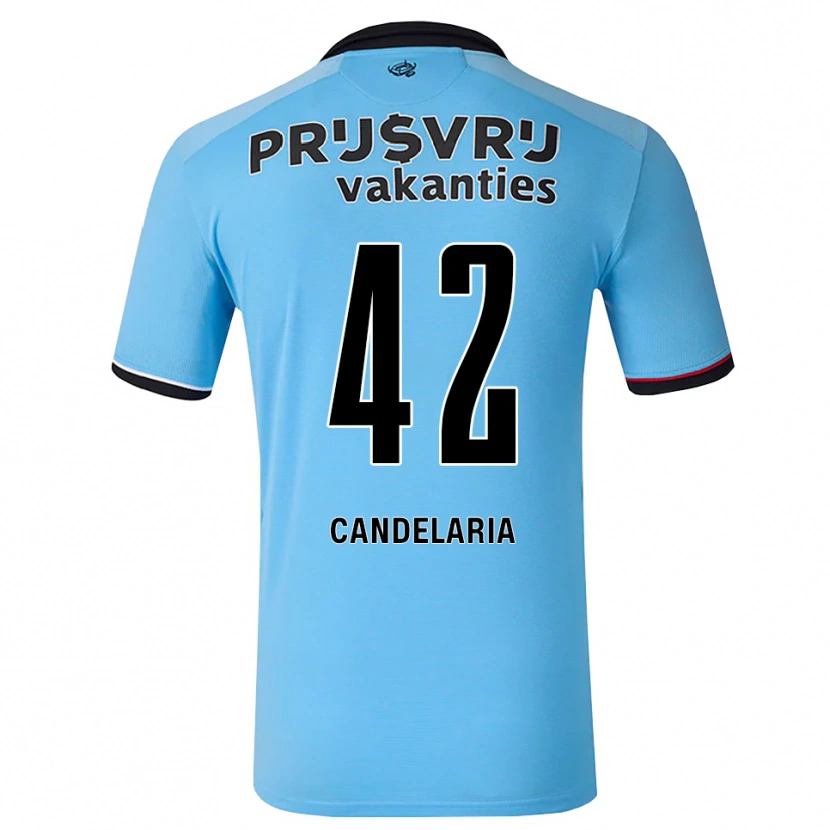 Danxen Kinder Jayden Candelaria #42 Tiefhimmelblau Schwarz Rot Auswärtstrikot Trikot 2026/27 T-Shirt Schweiz
