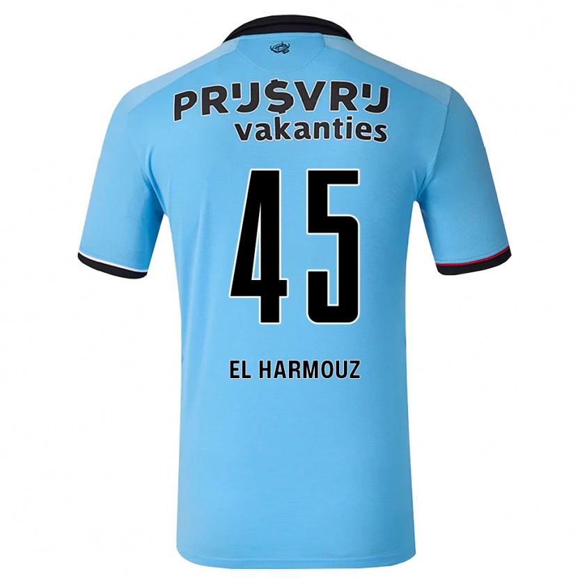 Danxen Kinder Nassim El Harmouz #45 Tiefhimmelblau Schwarz Rot Auswärtstrikot Trikot 2026/27 T-Shirt Schweiz