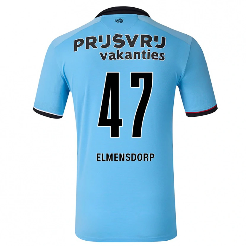 Danxen Kinder Paris Elmensdorp #47 Tiefhimmelblau Schwarz Rot Auswärtstrikot Trikot 2026/27 T-Shirt Schweiz