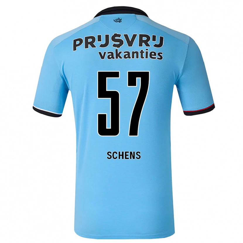 Danxen Kinder Twan Schens #57 Tiefhimmelblau Schwarz Rot Auswärtstrikot Trikot 2026/27 T-Shirt Schweiz
