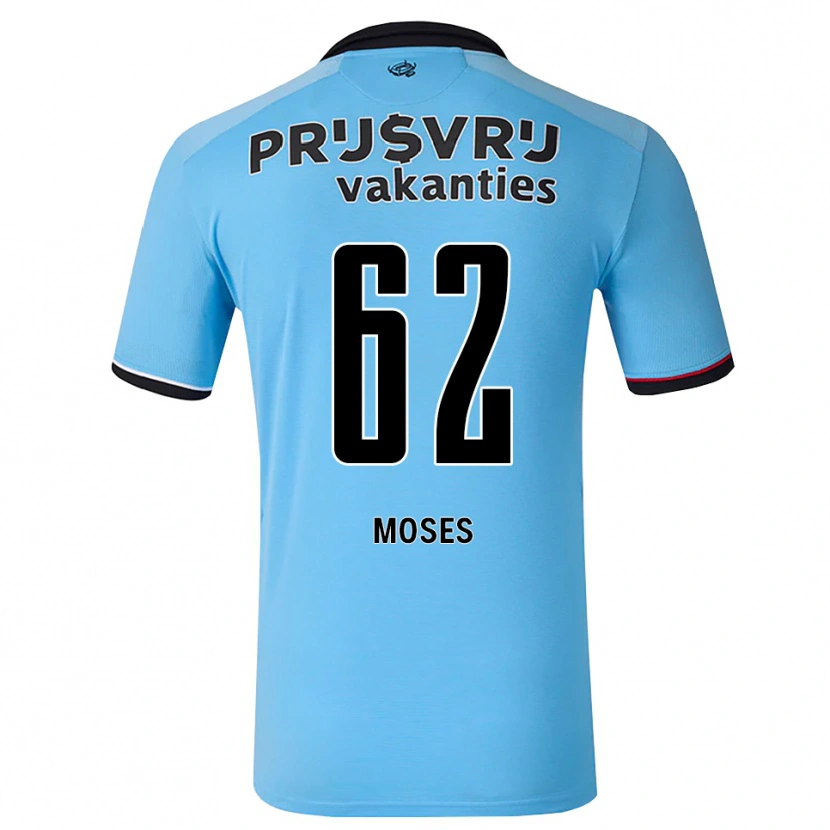 Danxen Kinder Troy Moses #62 Tiefhimmelblau Schwarz Rot Auswärtstrikot Trikot 2026/27 T-Shirt Schweiz