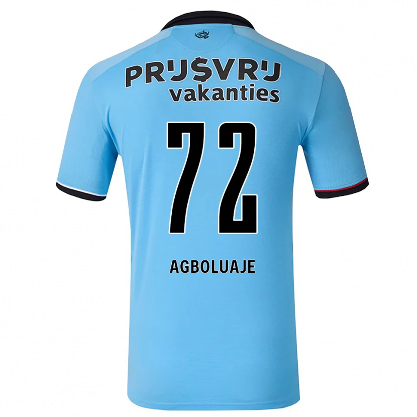 Danxen Kinder Hakeem Agboluaje #72 Tiefhimmelblau Schwarz Rot Auswärtstrikot Trikot 2026/27 T-Shirt Schweiz