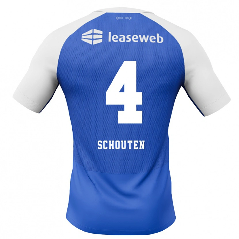 Danxen Kinder Lewis Schouten #4 Himmelblau Rot Weiß Auswärtstrikot Trikot 2026/27 T-Shirt Schweiz