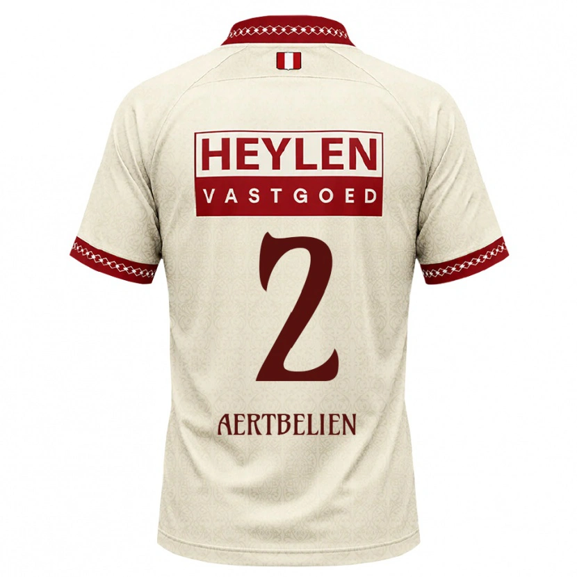 Danxen Kinder Lukas Aertbeliën #2 Beige Rot Auswärtstrikot Trikot 2026/27 T-Shirt Schweiz