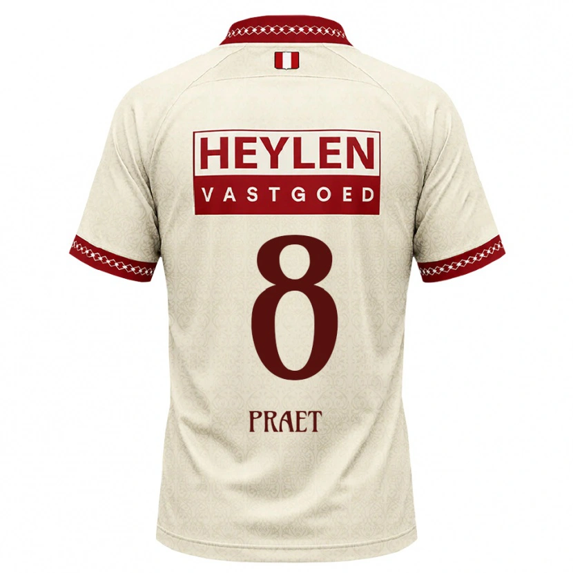 Danxen Kinder Dennis Praet #8 Beige Rot Auswärtstrikot Trikot 2026/27 T-Shirt Schweiz