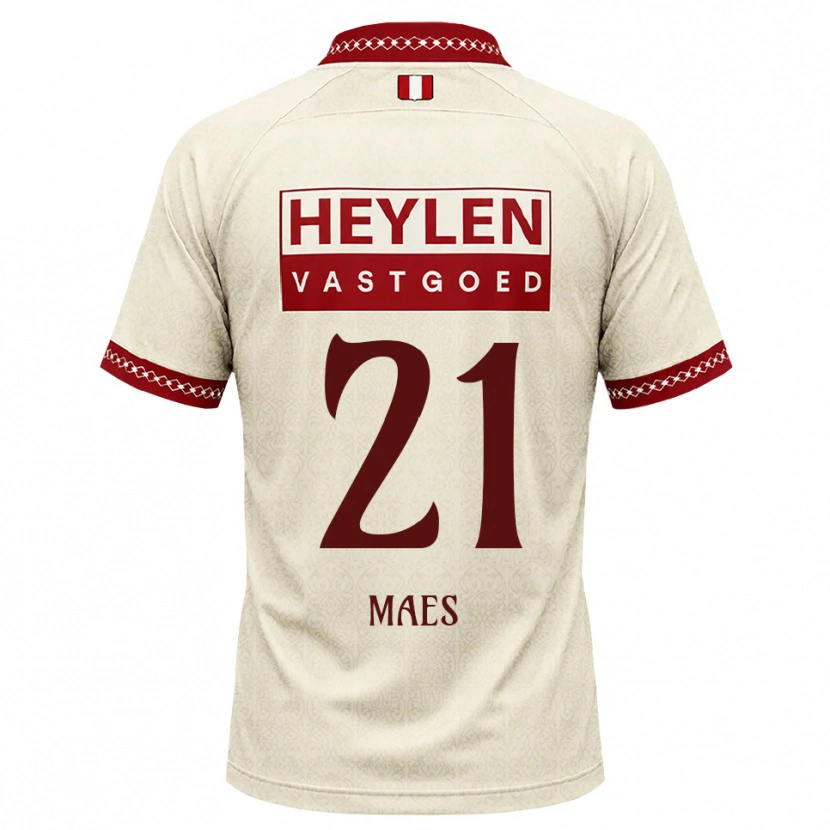 Danxen Kinder Noa Maes #21 Beige Rot Auswärtstrikot Trikot 2026/27 T-Shirt Schweiz