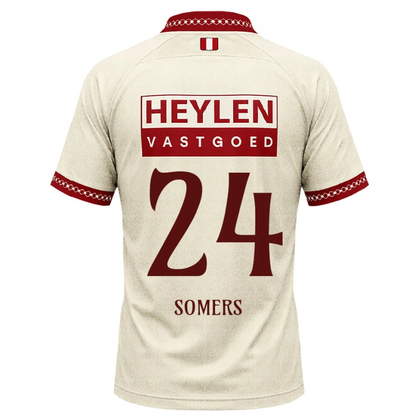 Danxen Kinder Thibo Somers #24 Beige Rot Auswärtstrikot Trikot 2026/27 T-Shirt Schweiz