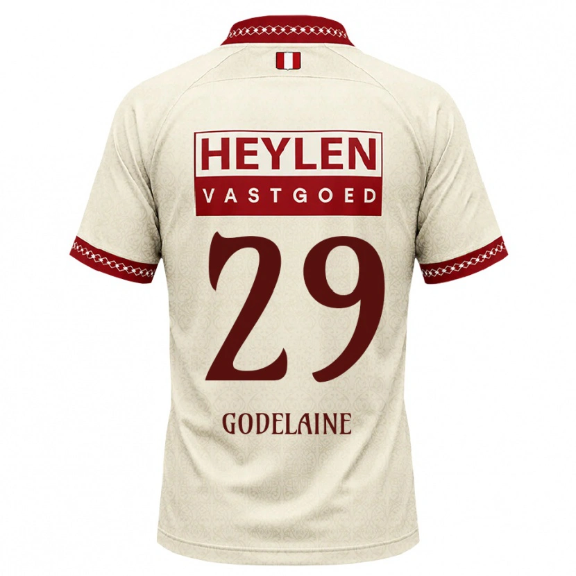 Danxen Kinder Jeff Godelaine #29 Beige Rot Auswärtstrikot Trikot 2026/27 T-Shirt Schweiz