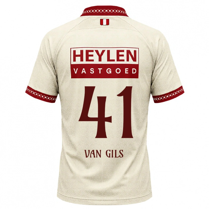 Danxen Kinder Mathis Van Gils #41 Beige Rot Auswärtstrikot Trikot 2026/27 T-Shirt Schweiz