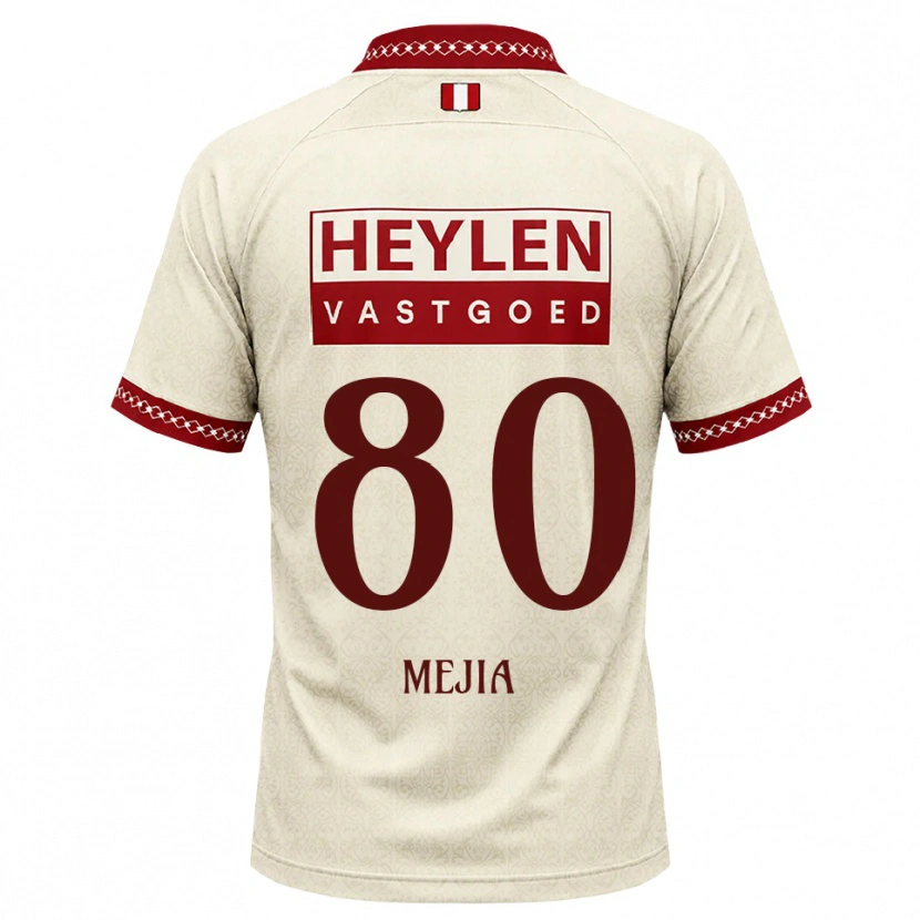 Danxen Kinder Carlos Mejia #80 Beige Rot Auswärtstrikot Trikot 2026/27 T-Shirt Schweiz
