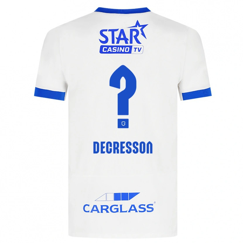 Danxen Kinder Lino Decresson #0 Weiß Blau Auswärtstrikot Trikot 2026/27 T-Shirt Schweiz