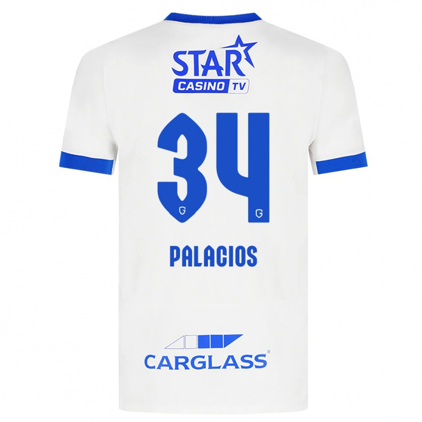 Danxen Kinder Adrián Palacios #34 Weiß Blau Auswärtstrikot Trikot 2026/27 T-Shirt Schweiz