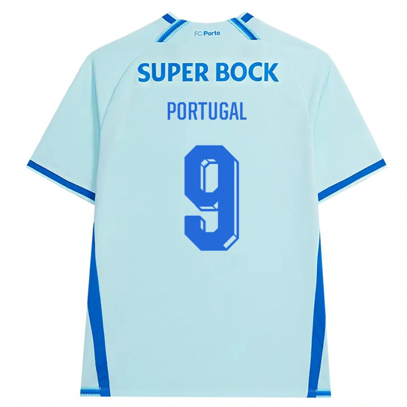 Danxen Kinder Tiago Portugal #9 Hellcyan Blau Ausweichtrikot Trikot 2026/27 T-Shirt Schweiz