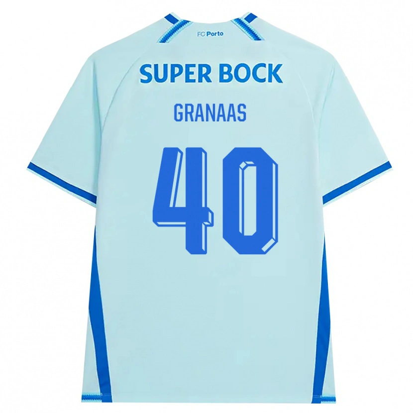 Danxen Kinder Eirik Granaas #40 Hellcyan Blau Ausweichtrikot Trikot 2026/27 T-Shirt Schweiz