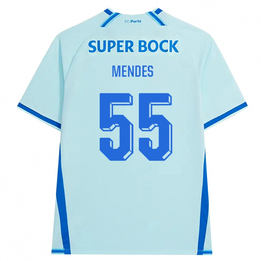 Danxen Kinder Joao Mendes #55 Hellcyan Blau Ausweichtrikot Trikot 2026/27 T-Shirt Schweiz