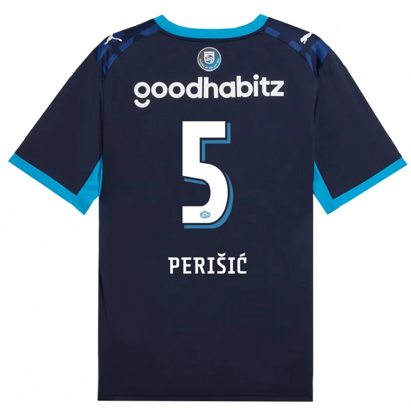 Danxen Kinder Ivan Perišić #5 Himmelblau Königlichblau Ausweichtrikot Trikot 2026/27 T-Shirt Schweiz