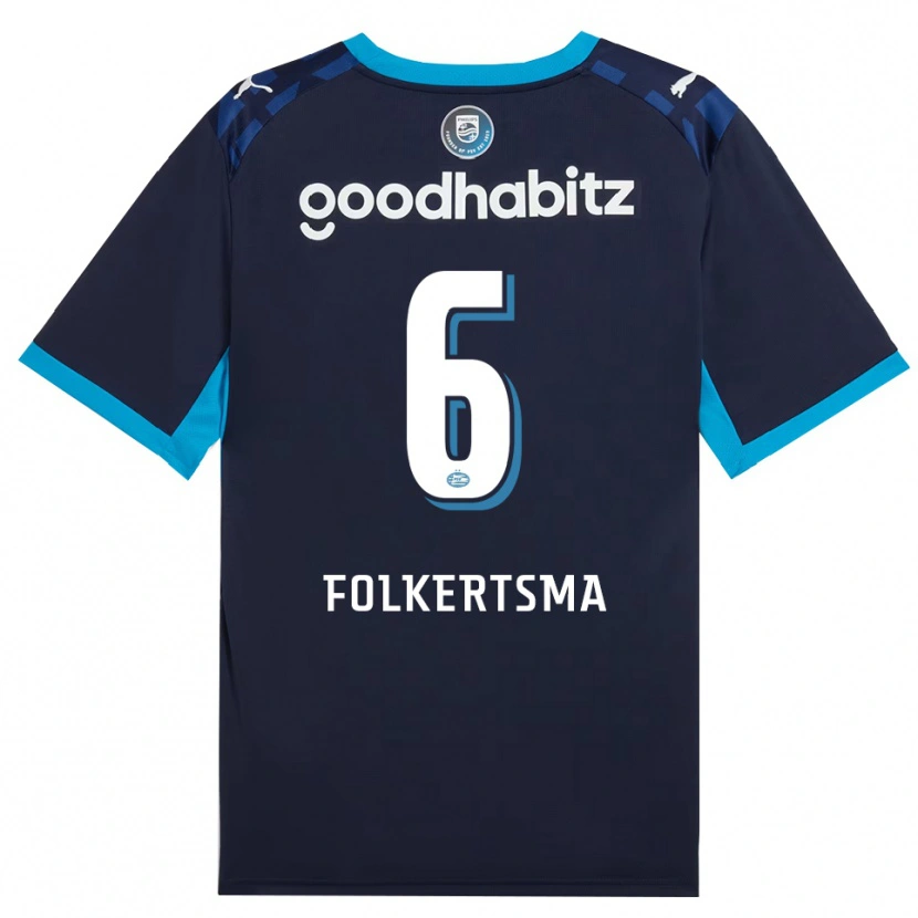 Danxen Kinder Sisca Folkertsma #6 Himmelblau Königlichblau Ausweichtrikot Trikot 2026/27 T-Shirt Schweiz