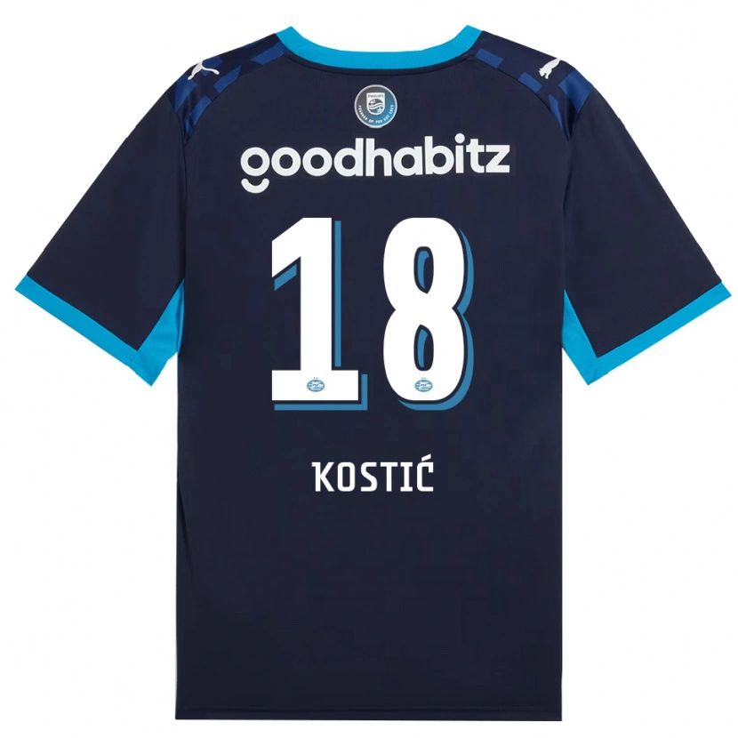 Danxen Kinder Filip Kostic #18 Himmelblau Königlichblau Ausweichtrikot Trikot 2026/27 T-Shirt Schweiz
