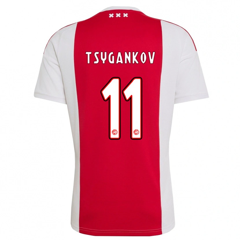Danxen Kinder Viktor Tsygankov #11 Rot Weiß Gelb Heimtrikot Trikot 2026/27 T-Shirt Schweiz