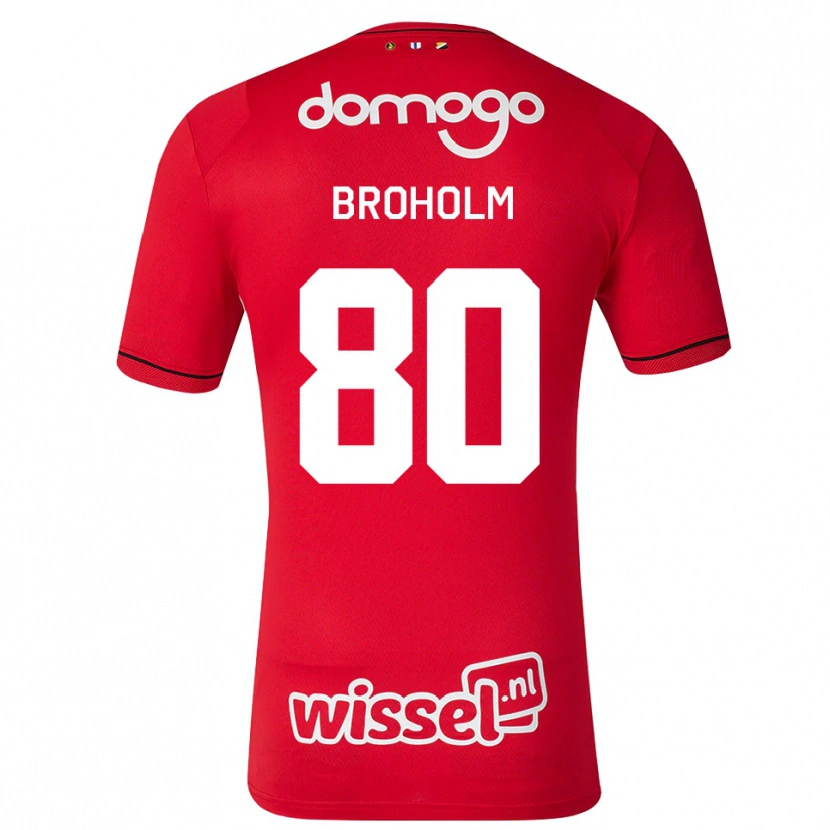 Danxen Kinder Marius Broholm #80 Rot Weiß Schwarz Heimtrikot Trikot 2026/27 T-Shirt Schweiz