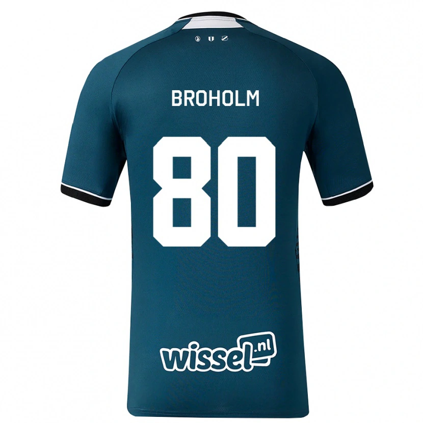 Danxen Kinder Marius Broholm #80 Dunkelschiefergrau Weiß Auswärtstrikot Trikot 2026/27 T-Shirt Schweiz