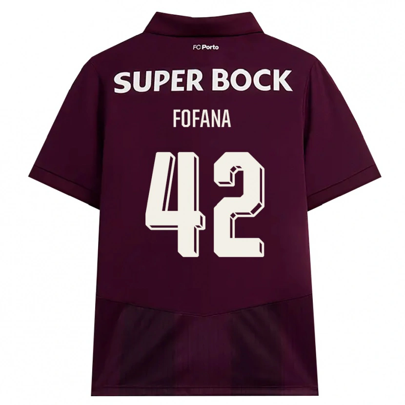 Danxen Kinder Seko Fofana #42 Burgund Weiß Auswärtstrikot Trikot 2026/27 T-Shirt Schweiz