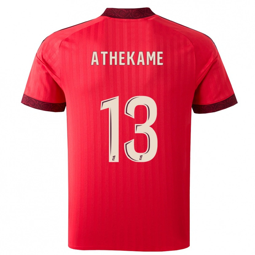 Danxen Kinder Zachary Athekame #13 Burgund Rot Weiß Auswärtstrikot Trikot 2026/27 T-Shirt Schweiz