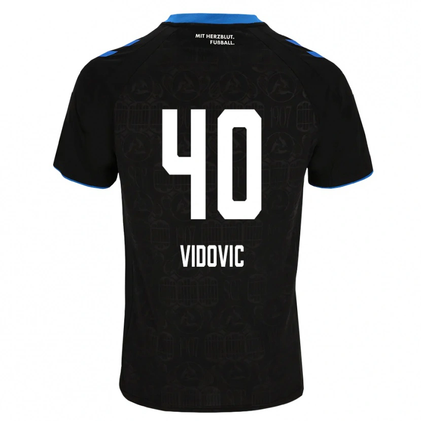Danxen Kinder Gabriel Vidovic #40 Schwarz Weiß Rot Heimtrikot Trikot 2026/27 T-Shirt Schweiz