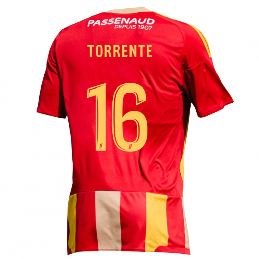 Danxen Kinder Raúl Torrente #16 Rot Gelb Grün Heimtrikot Trikot 2026/27 T-Shirt Schweiz
